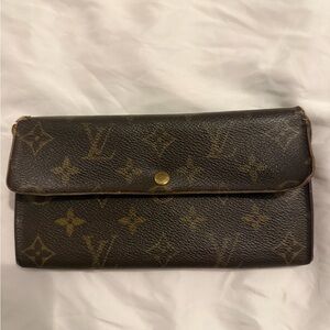 Louis Vuitton authentic vintage monogram envelope wallet clutch LV